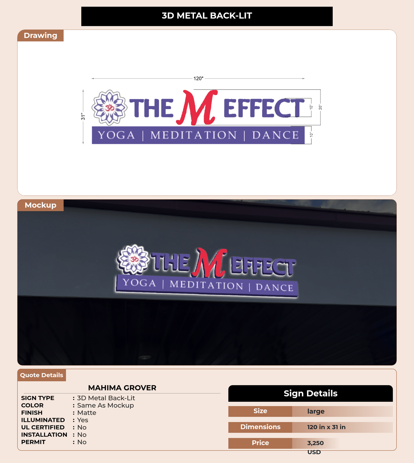 CUSTOM MOCKUP SIGN FOR mahima Grover