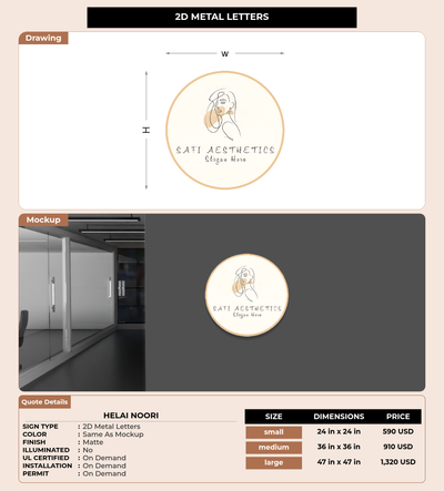 CUSTOM MOCKUP SIGN FOR Helai Noori