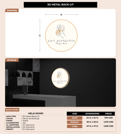 CUSTOM MOCKUP SIGN FOR Helai Noori