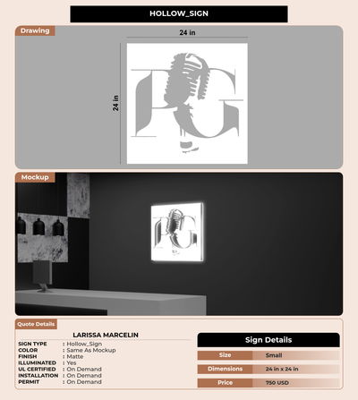 CUSTOM MOCKUP SIGN FOR Larissa Marcelin