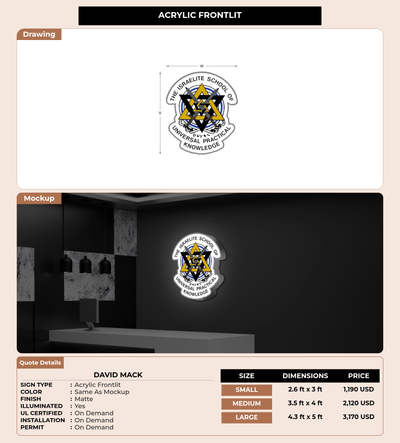 CUSTOM MOCKUP SIGN FOR David mack