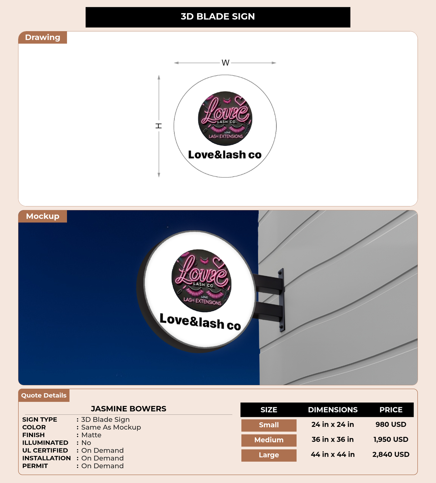 CUSTOM MOCKUP SIGN FOR Jasmine Bowers