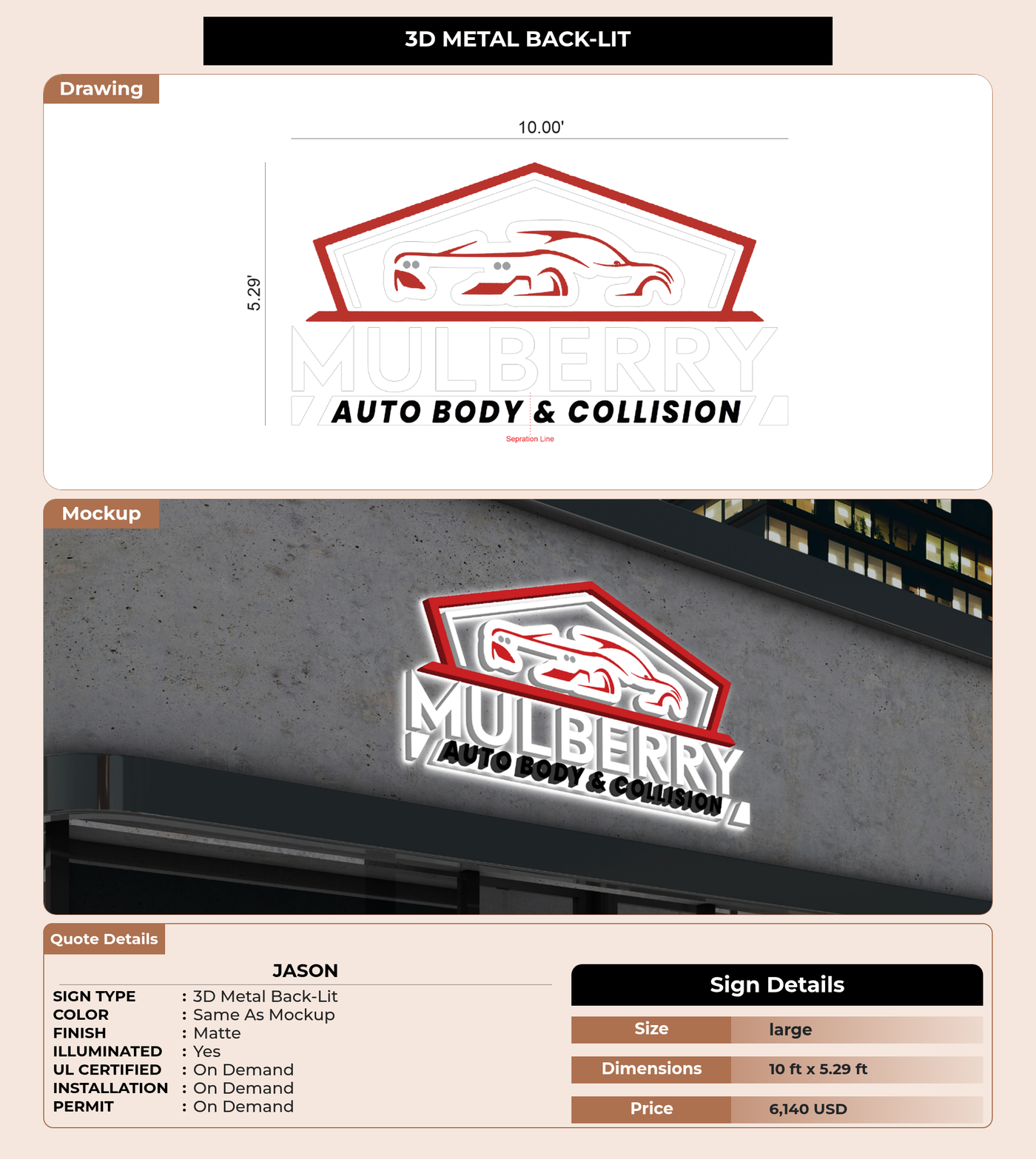 CUSTOM MOCKUP SIGN FOR Jason