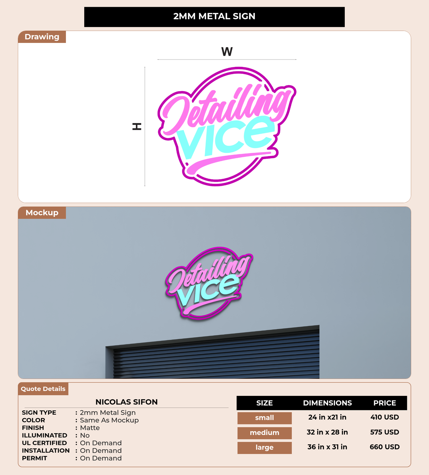 CUSTOM MOCKUP SIGN FOR Nicolas Sifon