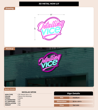 CUSTOM MOCKUP SIGN FOR Nicolas Sifon