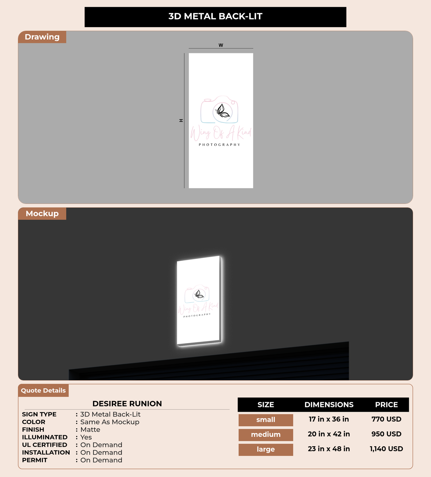 CUSTOM MOCKUP SIGN FOR Desiree runion