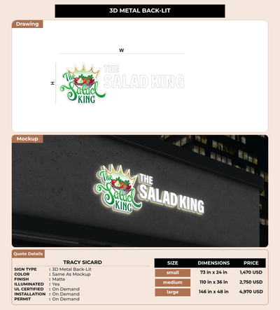 CUSTOM MOCKUP SIGN FOR Tracy Sicard