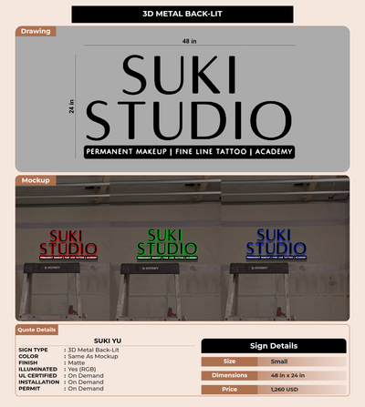 CUSTOM MOCKUP SIGN FOR Suki Yu