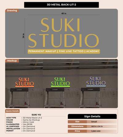 CUSTOM MOCKUP SIGN FOR Suki Yu