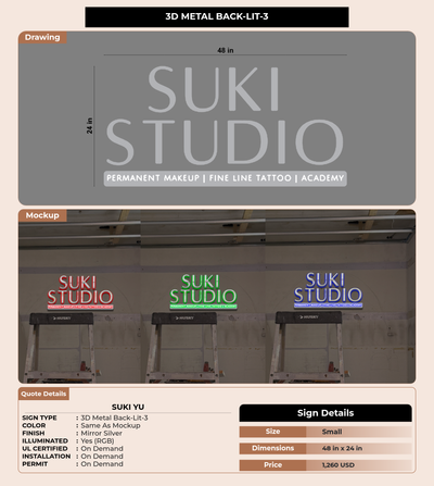 CUSTOM MOCKUP SIGN FOR Suki Yu