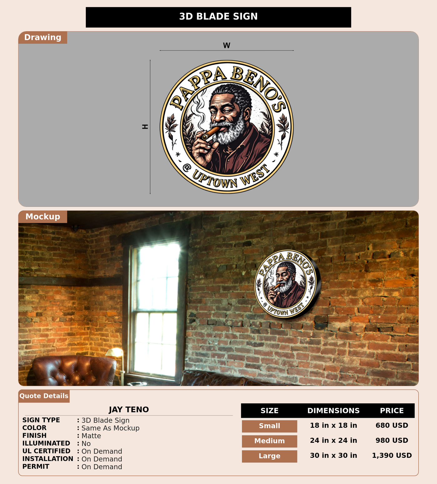 CUSTOM MOCKUP SIGN FOR Jay Teno