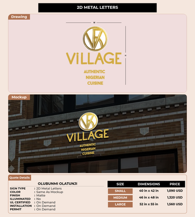 CUSTOM MOCKUP SIGN FOR Olubunmi Olatunji