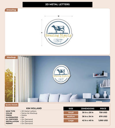 CUSTOM MOCKUP SIGN FOR Kim holland