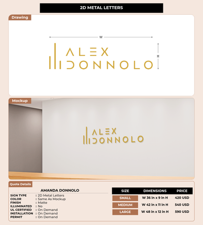 CUSTOM MOCKUP SIGN FOR Amanda Donnolo