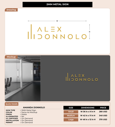 CUSTOM MOCKUP SIGN FOR Amanda Donnolo