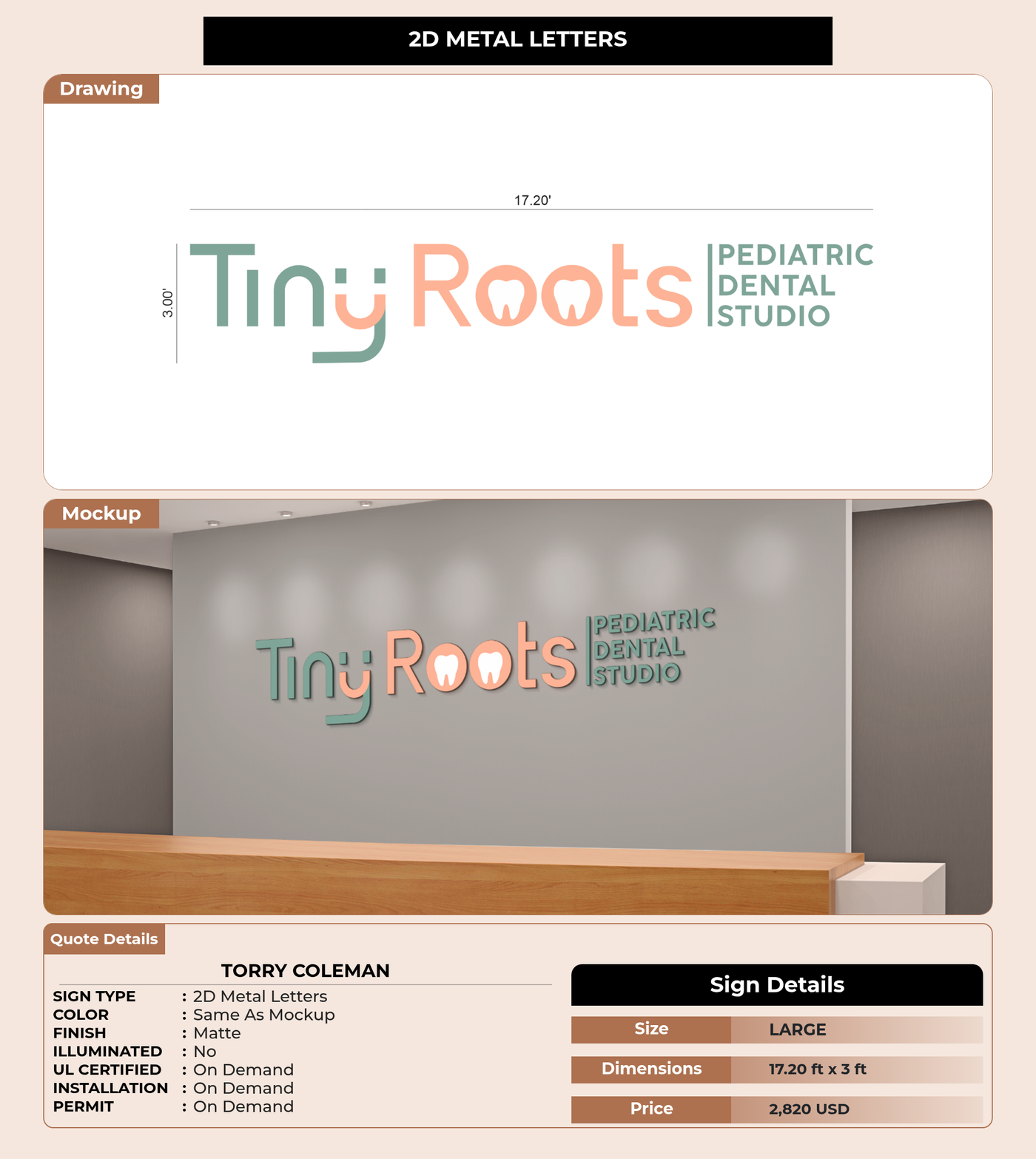CUSTOM MOCKUP SIGN FOR Torry Coleman