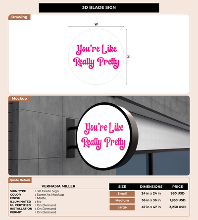 CUSTOM MOCKUP SIGN FOR Vernasia Miller