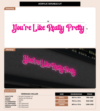CUSTOM MOCKUP SIGN FOR Vernasia Miller