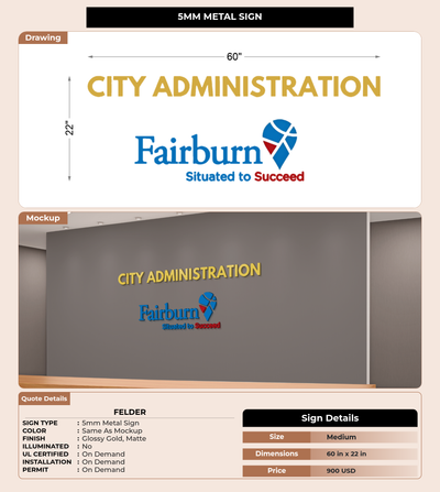 CUSTOM MOCKUP SIGN FOR Felder