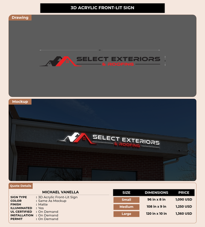 CUSTOM MOCKUP SIGN FOR Michael Vanella