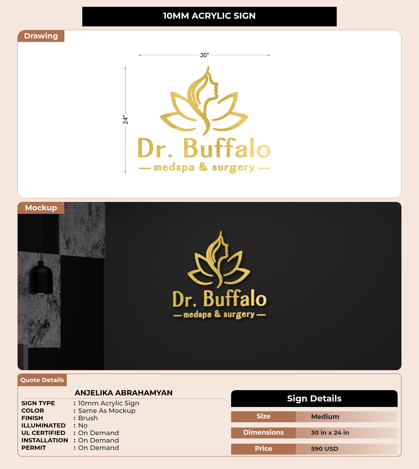 CUSTOM MOCKUP SIGN FOR Anjelika Abrahamyan