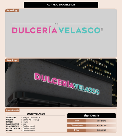 CUSTOM MOCKUP SIGN FOR Julio velasco