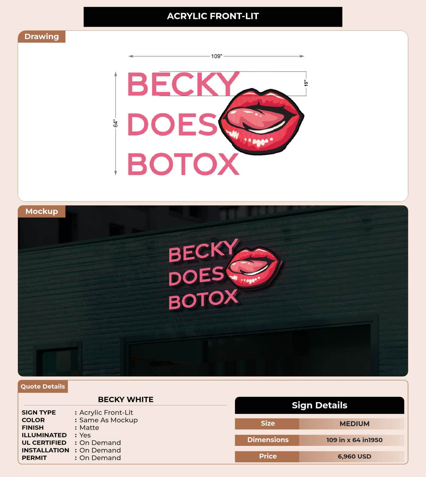CUSTOM MOCKUP SIGN FOR Becky White