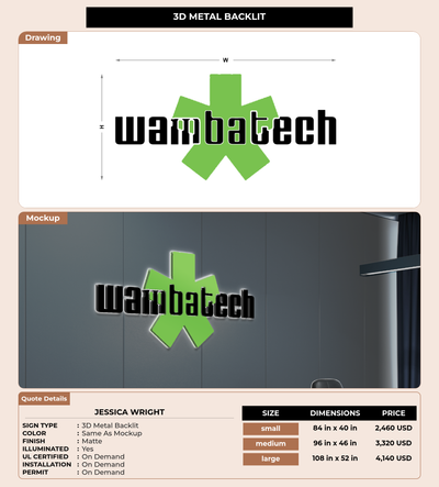 CUSTOM MOCKUP SIGN FOR Jessica Wright
