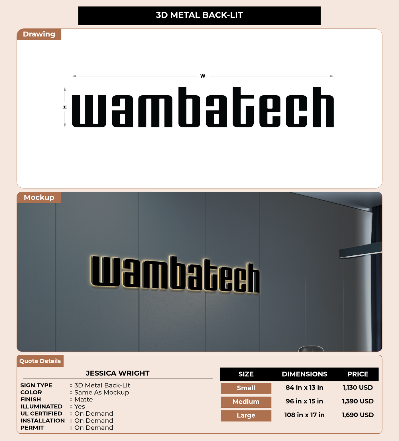 CUSTOM MOCKUP SIGN FOR Jessica Wright