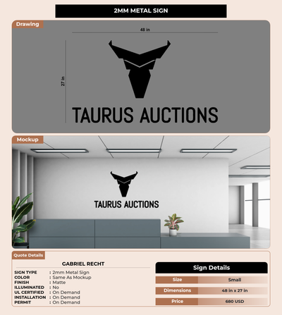 CUSTOM MOCKUP SIGN FOR Gabriel Recht