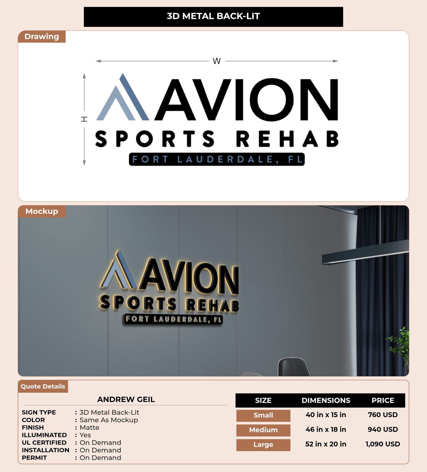 CUSTOM MOCKUP SIGN FOR ANDREW GEIL