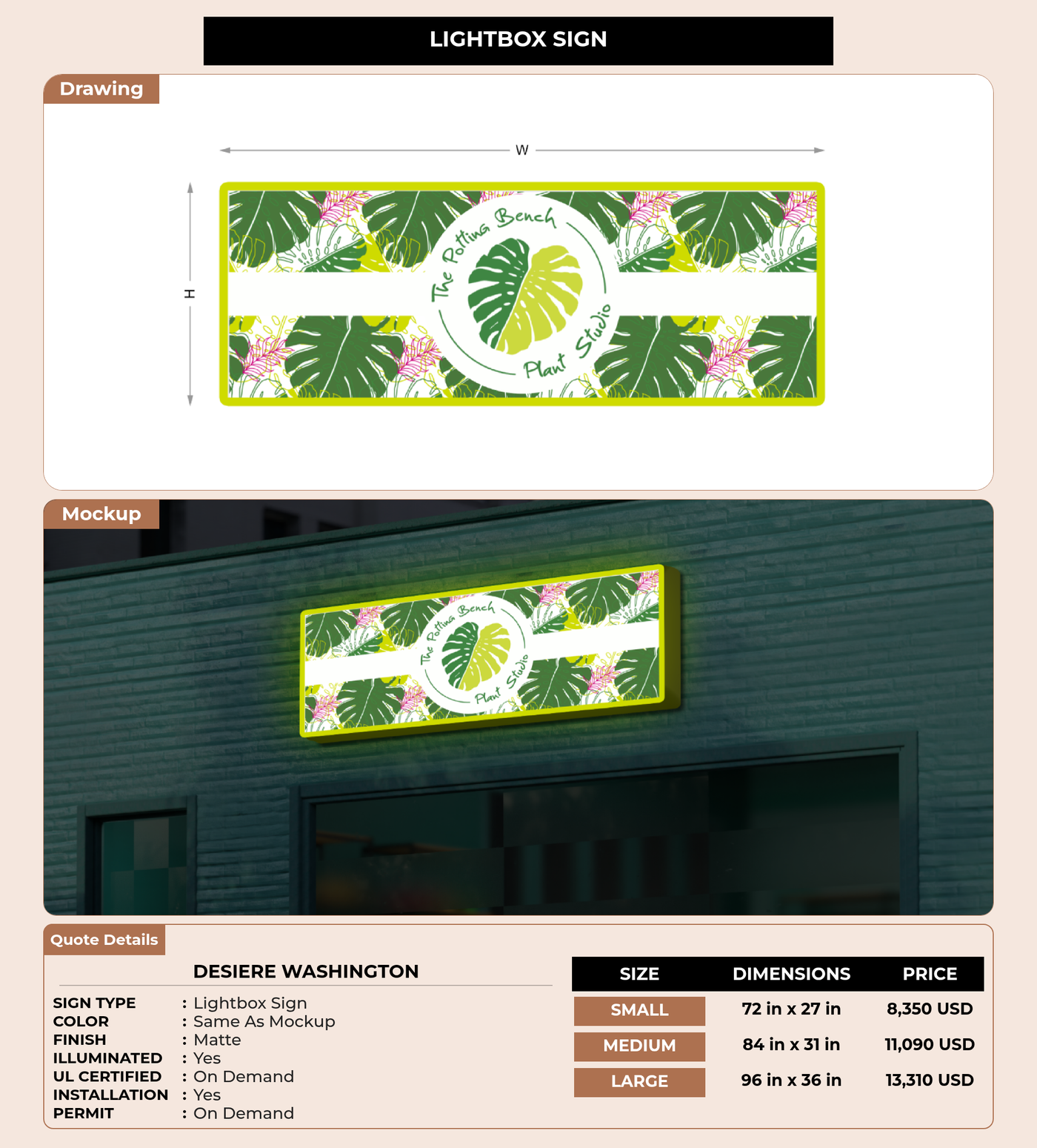 CUSTOM MOCKUP SIGN FOR Desiere Washington