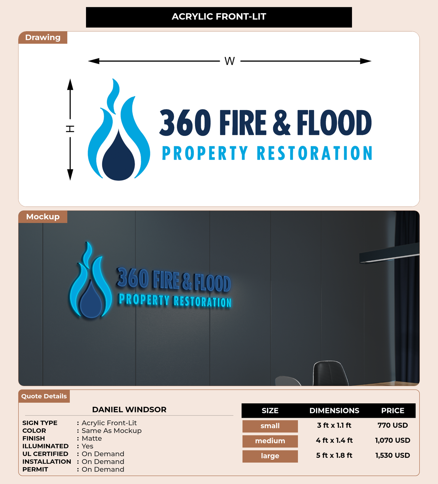 CUSTOM MOCKUP SIGN FOR Daniel Windsor