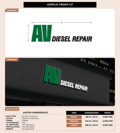 CUSTOM MOCKUP SIGN FOR Austin VanDerslice