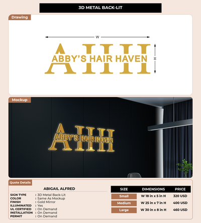 CUSTOM MOCKUP SIGN FOR Abigail Alfred