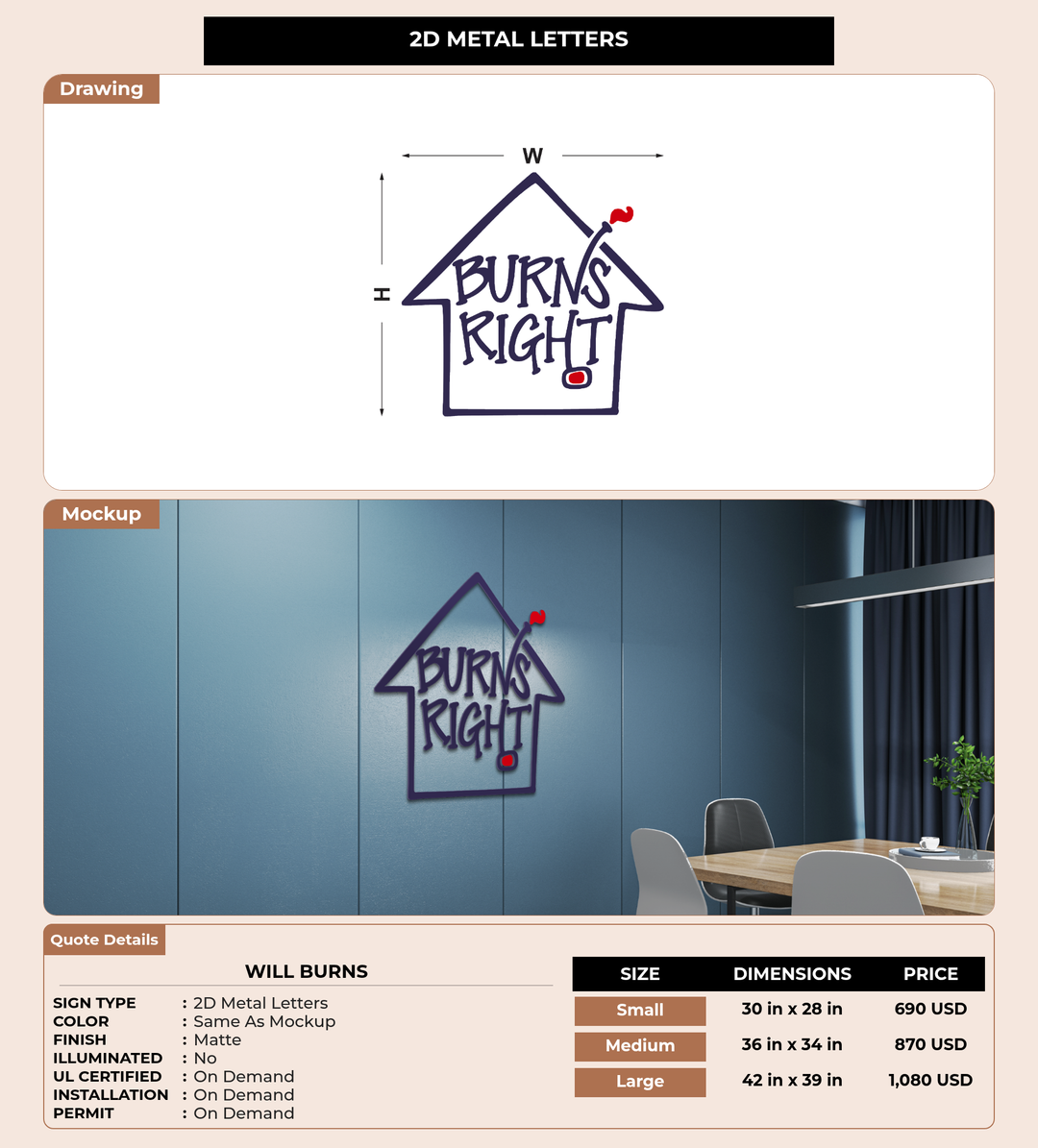 CUSTOM MOCKUP SIGN FOR Will burns