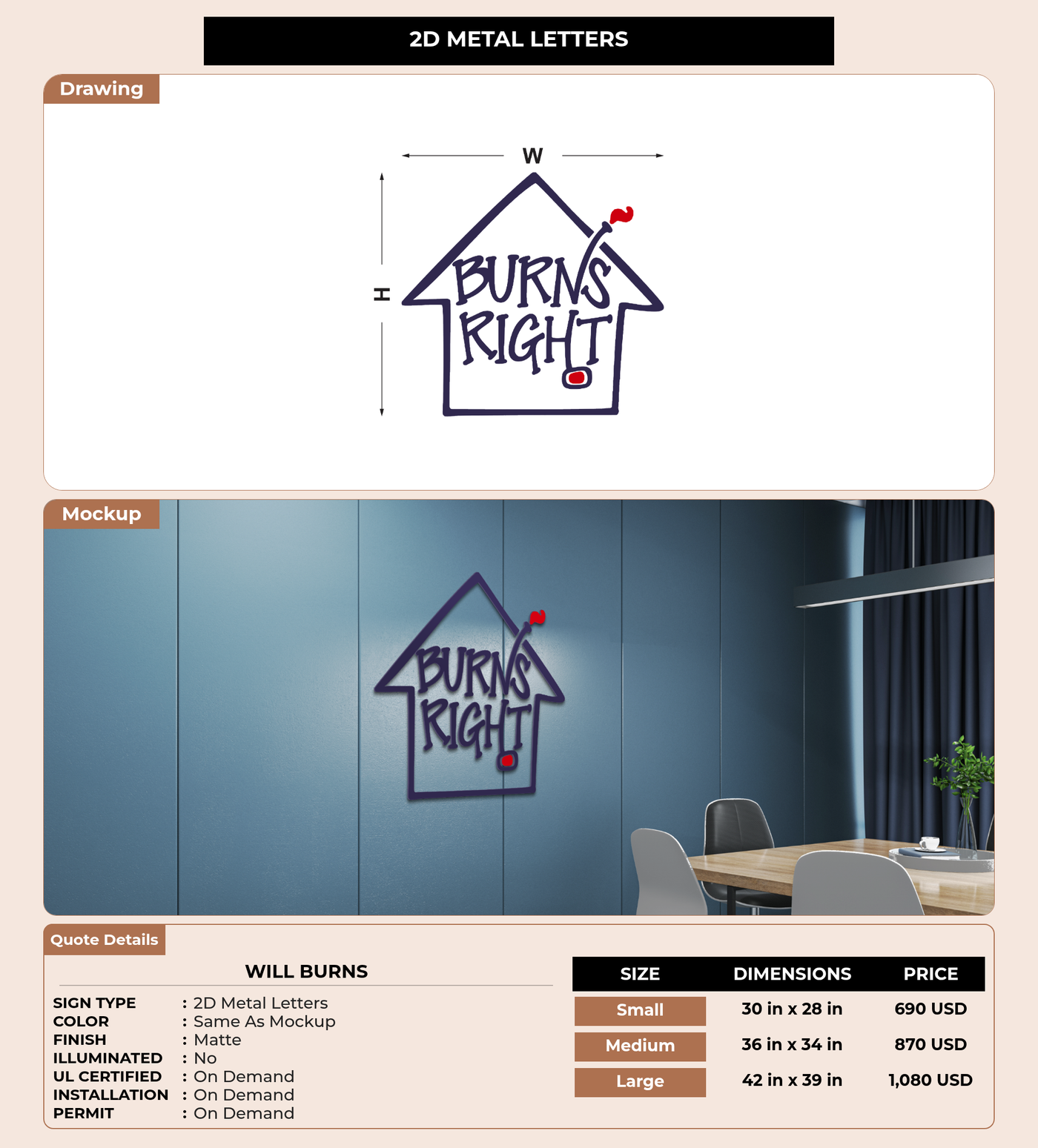 CUSTOM MOCKUP SIGN FOR Will burns