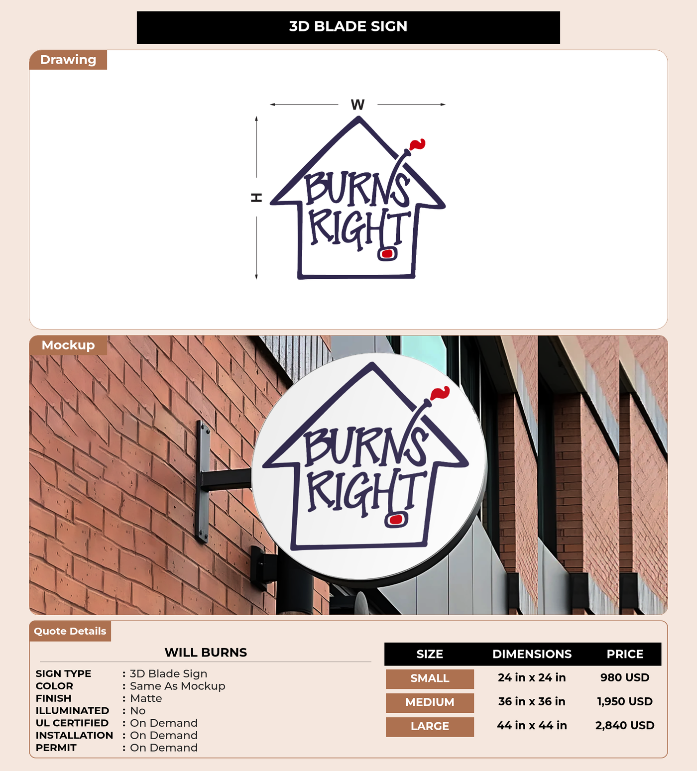 CUSTOM MOCKUP SIGN FOR Will burns