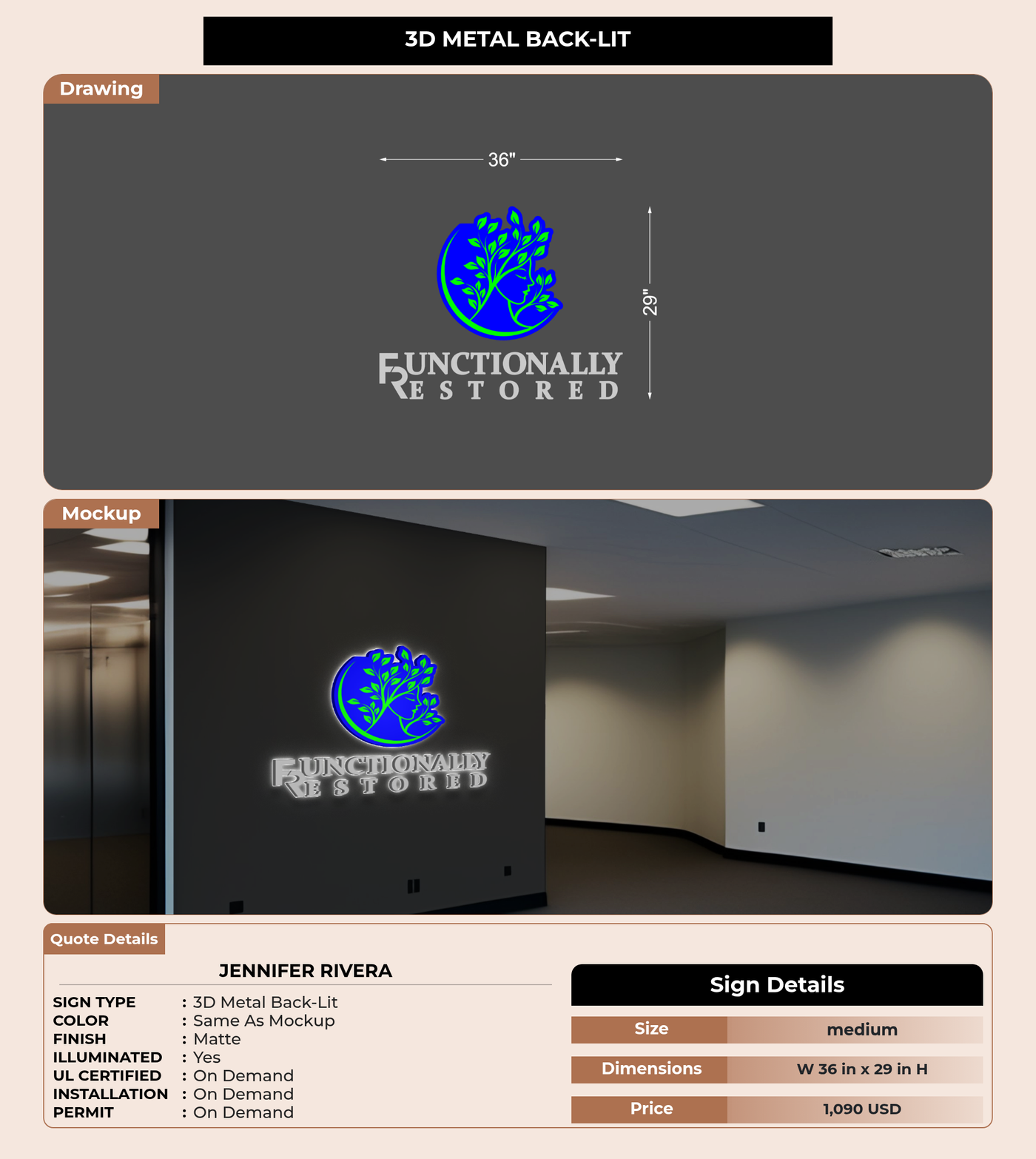 CUSTOM MOCKUP SIGN FOR Jennifer Rivera