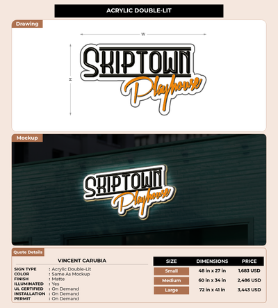 CUSTOM MOCKUP SIGN FOR Vincent Carubia