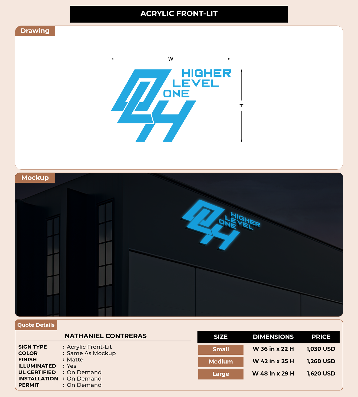 CUSTOM MOCKUP SIGN FOR Nathaniel Contreras