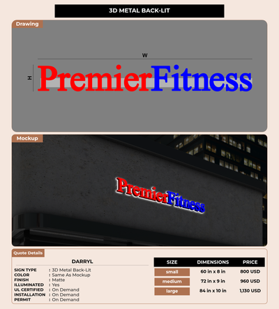 CUSTOM MOCKUP SIGN FOR Darryl