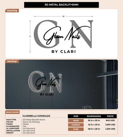 CUSTOM MOCKUP SIGN FOR Claribella Gonzalez