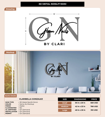 CUSTOM MOCKUP SIGN FOR Claribella Gonzalez