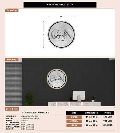 CUSTOM MOCKUP SIGN FOR Claribella Gonzalez