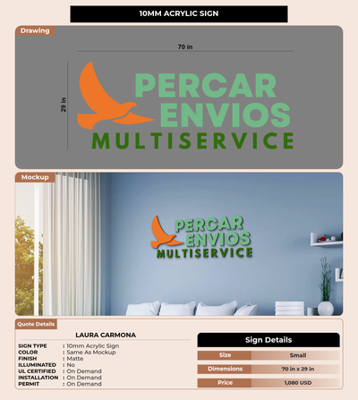 CUSTOM MOCKUP SIGN FOR Laura carmona