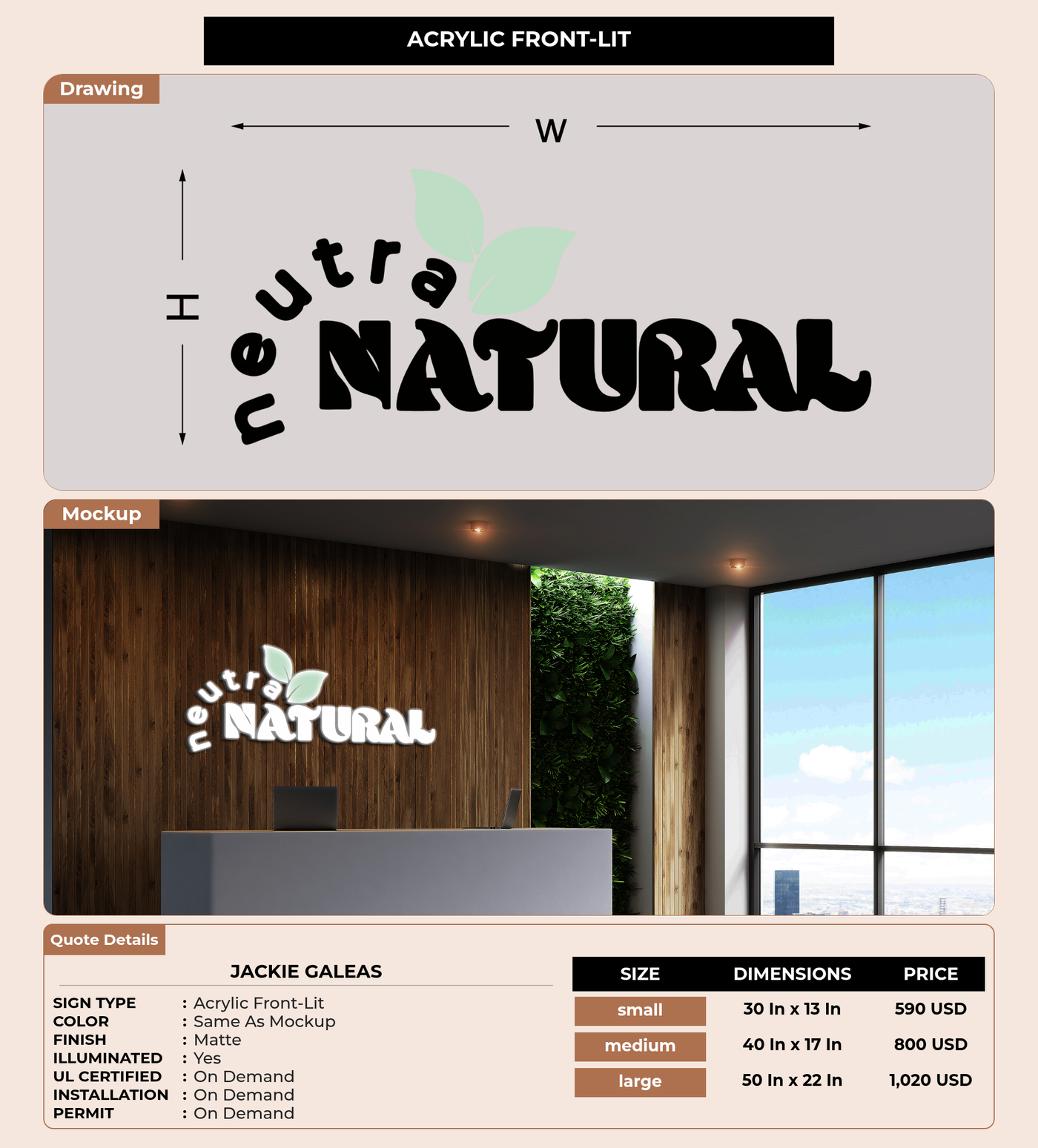 CUSTOM MOCKUP SIGN FOR Jackie galeas