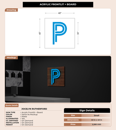 CUSTOM MOCKUP SIGN FOR Jocelyn Rutherford