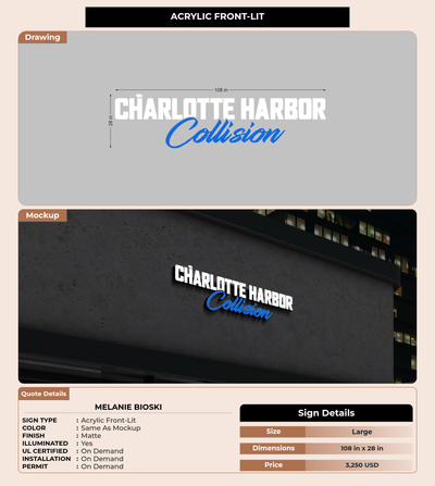 CUSTOM MOCKUP SIGN FOR Melanie Bioski