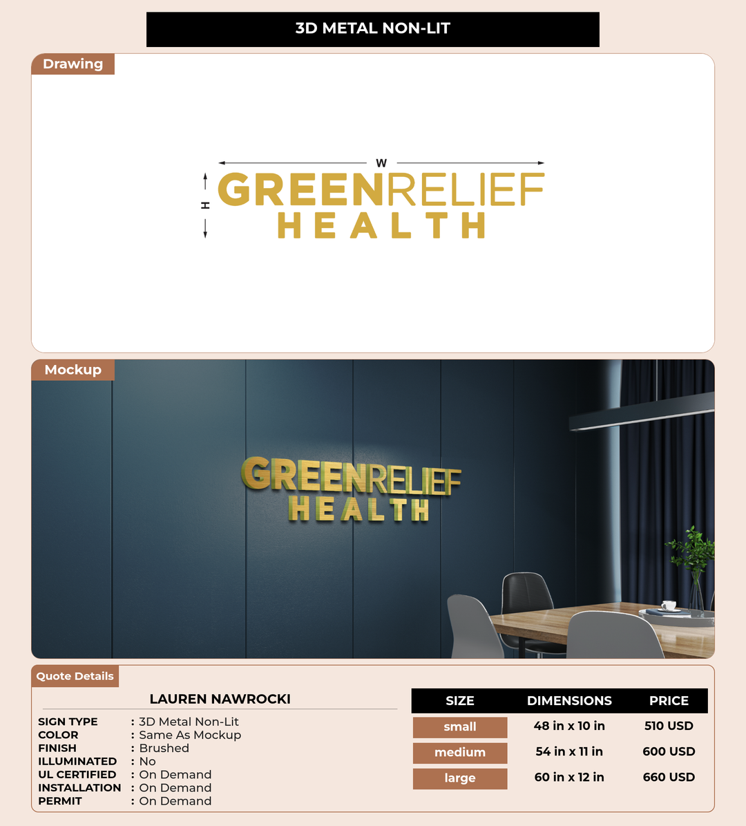 CUSTOM MOCKUP SIGN FOR Lauren Nawrocki